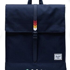 Herschel Supply Company Navy Backpack with Chevron Detail